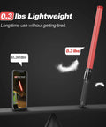 10 Pack 21 Inch LED Traffic Wands With Dual Flashing Modes High Visibility Safety Baton lightweight design showcased with feather.