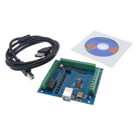 Green 4 Axis 100KHz USB Interface Board Motion Control Card with cable and software disc for CNC Machines