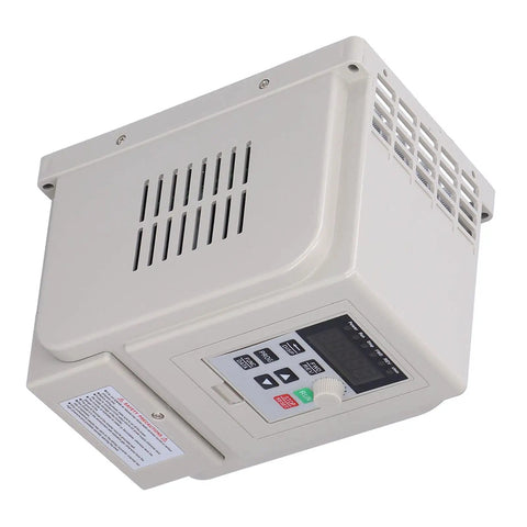 Variable Frequency Drive Inverter For Industrial Motors Single To Three Phase 110V Input 220V Output 1.5kW Speed Controller with beige casing and digital display