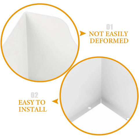 Detail of Heavy Duty White Iron EV Charging Station Rain Cover's corner, showing not easily deformed design and easy installation.
