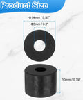 60 Piece Tough As Nails Rubber Spacers For Anti Vibration Bushings 14Mm OD 5Mm ID 10Mm Thick with size dimensions displayed.