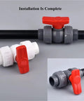 White Hose Connector Set, 15-Piece With Double Union Ball Valve For Garden Irrigation, quick disconnect fittings on hose