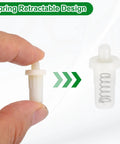 80 Piece Set Of White Plastic Spring Loaded Shutter Repair Pins For Plantation Shutters Window Blinds And Cabinet Hardware Featuring Snappy Fits And No Fuss Replacement Swaps, showing a person holding a pin.