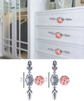 Hand Painted Ceramic Cabinet Pulls Modern Drawer Knobs Hassle Free Swap Slick Finish Kitchen Furniture Handles Bold Red Accent Hardware For A Big Time Room Refresh, displayed on a white dresser.