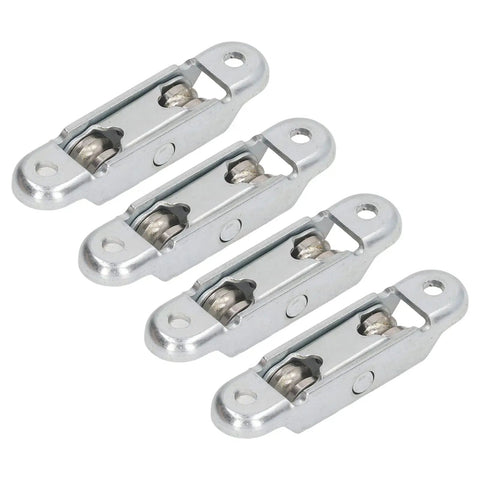 Heavy Duty Stainless Steel Double Wheel Roller Pulleys 4 Pack for Sliding Closet Doors and Cabinet Windows Easy Swap Smooth Ride