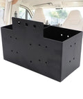 Universal Heavy Duty Detachable Storage Bin With Quick Release Rail Slides For RV Camper Trailer Pickup And Boat in black metal design.