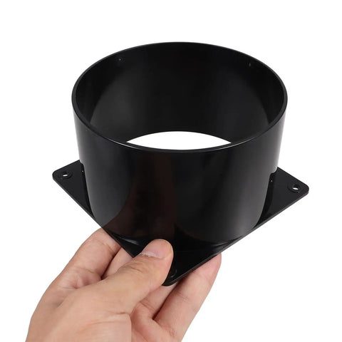 Heavy Duty Abs Rectangular Duct Connector Flange Base Air Vent Fitting Adapter For Hvac And Dust Collection Hose System in hand.