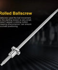 Precision Rolled Ballscrew Ball Nut For 400Mm Applications With Anti Backlash Design, silver finish, showcasing both ends for accurate positioning.