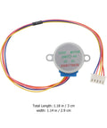 Two Pack Precision Stepper Motors For Cnc Engraving And Milling Machines with colorful wires and a compact silver body.