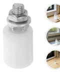 Six Piece Heavy Duty Nylon Barn Door Guide Wheel Pulleys showing close-up of white nylon pulley with metal bolt for sliding track setup.