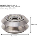 Top Shelf 13 Piece V Groove Guide Pulley Kit Featuring Heavy Duty Stainless Steel Bearings, 24.3mm diameter.