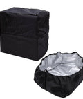 Heavy Duty EV Wall Charger Cover, All Weather Outdoor Charging Enclosure With Easy Toggle Drawstring, showing black waterproof case.