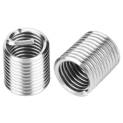 Threaded inserts from Pro Grade 17Pcs Stainless Steel Thread Repair Kit M10x1.5 with Twisted Drill Tap Wrench for auto parts repair