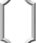 Ashford Molded Scalloped Wainscot Wall Panel, 12 Inch Wide By 20 Inch High By Half Inch Thick, Factory Primed White, ornamental edge detail