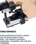 Heavy Duty Manual Box Folding Tool For Shipping Cartons With Quick Adjustment Slides To Blow Through Packing Tasks and Make Warehouse Loading A Smooth Breeze positioning components with adjustable clamps and aluminum frame.