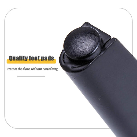Spruce Up Your Place With Heavy Duty Furniture Legs For Couches And Tv Stands, Rust Resistant Black Iron Base With Premium Gold Trim, Built Solid For Real Life Use, Includes All Mounting Hardware. Close-up of quality foot pad for furniture leg, protects floor from scratches.