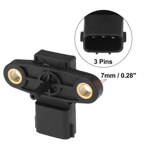 Top Notch Air Intake Pressure Sensor For Nissan Navara D40 2.5L YD25DDTI 2008-2016 showing three-pin connector and fitting details.