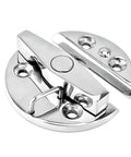 Stainless Steel 316 Marine Grade Twist Lock Round Door Catch Heavy Duty Locker Hatch Fastener for yacht use, shiny finish.