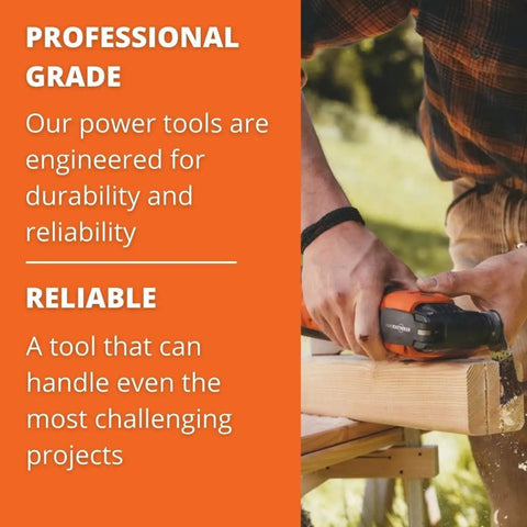 Kickass Multi Tool Oscillating Blade Featuring Hella Smooth Starlock Mount cutting through wood with precision.