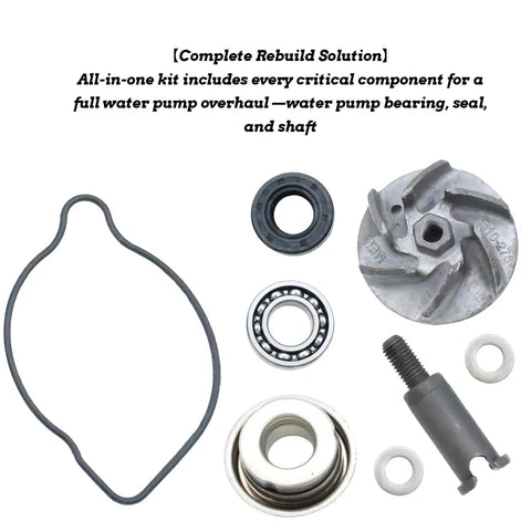 Heavy Duty Water Pump Kit Compatible With Honda CRF450R 4T Dirt Bike 2009 To 2016 full rebuild set with seal bearing and gasket.