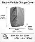 Heavy Duty EV Charger Cover With Snag Proof Drawstring Closure Waterproof Dustproof Weather Guard dimensions and size.