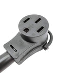 Close-up of Beefy 50A Shore Power Adapter Cord For RV And EV 1.5ft NEMA SS2 50P To 14 50R CS6365 connector