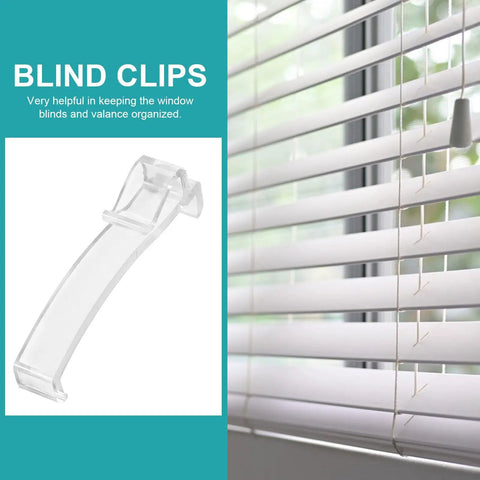 Thirty Piece Set Of Transparent Valance Clips For Window Blinds 2.5 Inch Hidden Track Holders solid clear plastic clip on blinds.