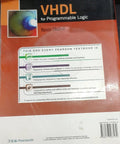 Back cover of 'Vhdl For Programmable Logic Hands On Guide To Architecture Features' with Pearson highlights.
