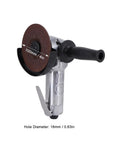 Badass 4 Inch Pneumatic Angle Grinder And Polisher Tool 11000 Rpm with alloy body and 4 inch abrasive disc for shop work.