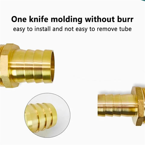 Brass Pneumatic Fittings Kit With Female Thread For 6mm 8mm 10mm 12mm Hose Barb Tail Gas Fittings, Pagoda Style Barbed Joints, no burr