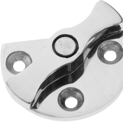 Premium Heavy Duty 316 Marine Grade Stainless Steel Twist Lock Round Catch Latch close-up view for boat doors and hatches.
