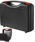 Hardcore 12 Inch Hard Shell Case With Pluck Foam Custom Insert For Pistol Gopro Camera And Tools, durable black plastic organizer case.