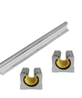 Heavy Duty SBR40UU Linear Rail Kit Featuring Slick Engineered Bearings And Two 40Mm Aluminum Sliders, 2550mm rail and blocks.