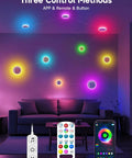 Smart 9 Piece LED DIY Constellation Light Kit With RGB Color Changing, Music Sync, App And Remote Control, ambient living room