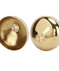 Fencing Epee Hand Protector Guard Pro-Grade Aluminum Alloy Construction with Gold Finish, inner and outer view, 8cm width.