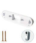 Video Doorbell Wedge Mount Bracket Compatible With SimpliSafe 30 Degree Adjustable Angle White No Fuss Wall Mount With Included Screws Keeps Doorbell Tilted For A Clear View Of Visitors And Packages, shown with screws and compatible device