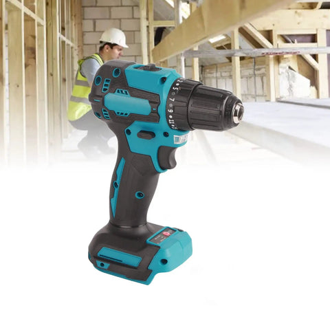 Heavy Duty Cordless Drill Driver Delivers Kickin Torsion Power Dual Speed Settings Built In Led Lamp And Grippy Ergonomic Handle For Tough Wood Tile Steel Jobs, shown in a construction site.