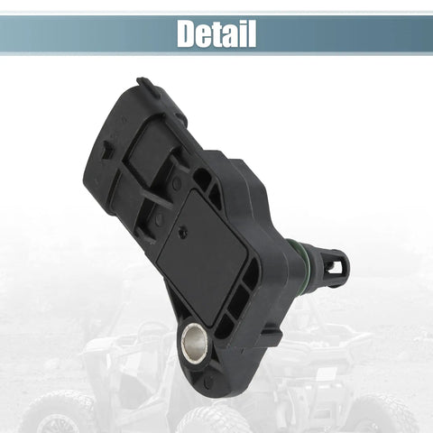 Badass Map Air Flow Sensor Replacement Fits Polaris Sportsman Ace Ranger Off Road Rig Conquer Gnarly Dirt Tracks Boost Intake Manifold Pressure Smooth Daily Engine Tuning, black sensor detail view.