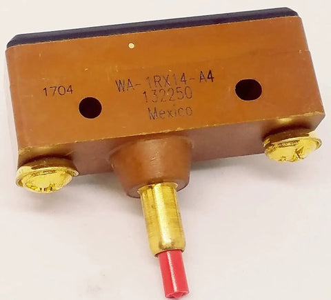 Workhorse Snap Action Switch Normally Closed Spst Pin Plunger Screw Mount 20 Amp 277 Vac detailed side view showing connection points.