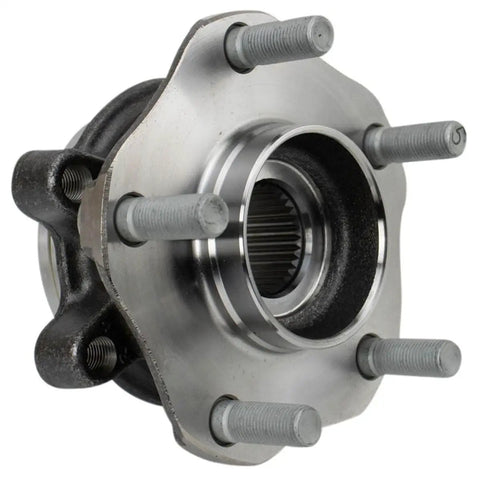 Front Wheel Hub Bearing Assembly For Nissan Altima 2019 To 2021 Direct Fit Replacement Kit showing sturdy metal housing and bolts.