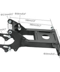32 Inch Rear Axle Complete Assembly Kit With Swingarm Frame Bracket for GY6 ATVs, showing black metal frame dimensions.