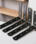 Iron L Corner Bracket Set Four Pack For Loose Joints Beef Up Multi Point Fastening For Cabinet Shelves DIY Furniture Repair