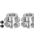 Heavy Duty Aluminum V Type Pulley Single Groove With Rock Solid 8mm Bore And Smooth 22mm Outer Diameter Plug And Play Ready For 3 To 5mm PU Round Belts On Motor Shafts 2 Pack