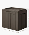 31 Gallon Resin Deck Box Waterproof Outdoor Storage For Patio Cushions And Garden Tools Brown Durable Weatherproof Chest