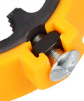 Manual Pipe Threading Tool Set For Home Plumbing Die Threader With Dies Quick And Easy Tubing Threading For PVC And Copper DIY Home Repair Kit Random Color yellow metal clamp close-up