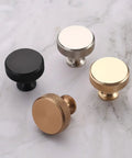 Kickass 10 Pack Gold Knurled Cabinet Knobs With Brushed Gold Finish Heavy Duty Drawer Pulls For Kitchen Cabinets And Dressers Super Slick Premium Hardware Collection on marble surface.