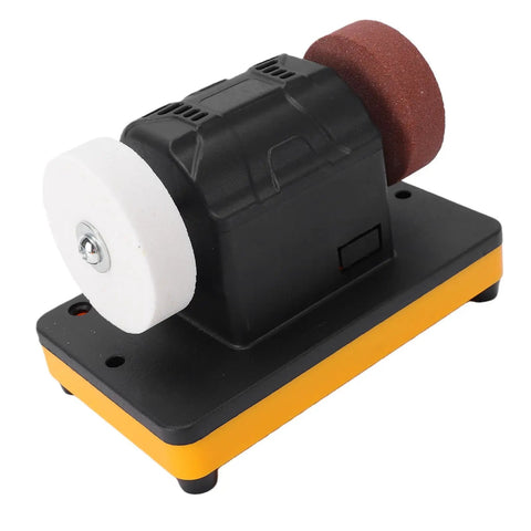 Portable Cordless Mini Bench Grinder With 3 Inch Dual Wheel And Variable 2000 To 6000 Rpm Speed Built To Smash Gritty Sharpening Jobs Without Cable Headaches On The Job Site Today.