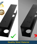 Two Pack Under Desk Cable Management Tray 16.5 Inch Wire Organizer with quality steel comparison, good vs. damaged example