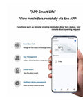Auto Locking Smart Deadbolt With Touchless Fingerprint Entry And Magnetic Door Sensor Including Lightning Fast Unlocking Bluetooth App Control With Time Limited Guest Keys And Real Time Activity Logs For Total Peace Of Mind displayed on a smartphone screen.