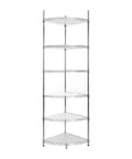 Built Like A Tank 6 Tier Metal Corner Wire Shelf With Waterproof Liners And Adjustable Leveling Feet Detachable Garage Storage Rack.
